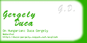 gergely duca business card